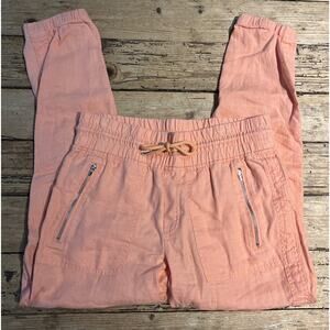 Athleta Womens Size 4 Cactus Peach Cabo Linen Jogger Pants NWOT